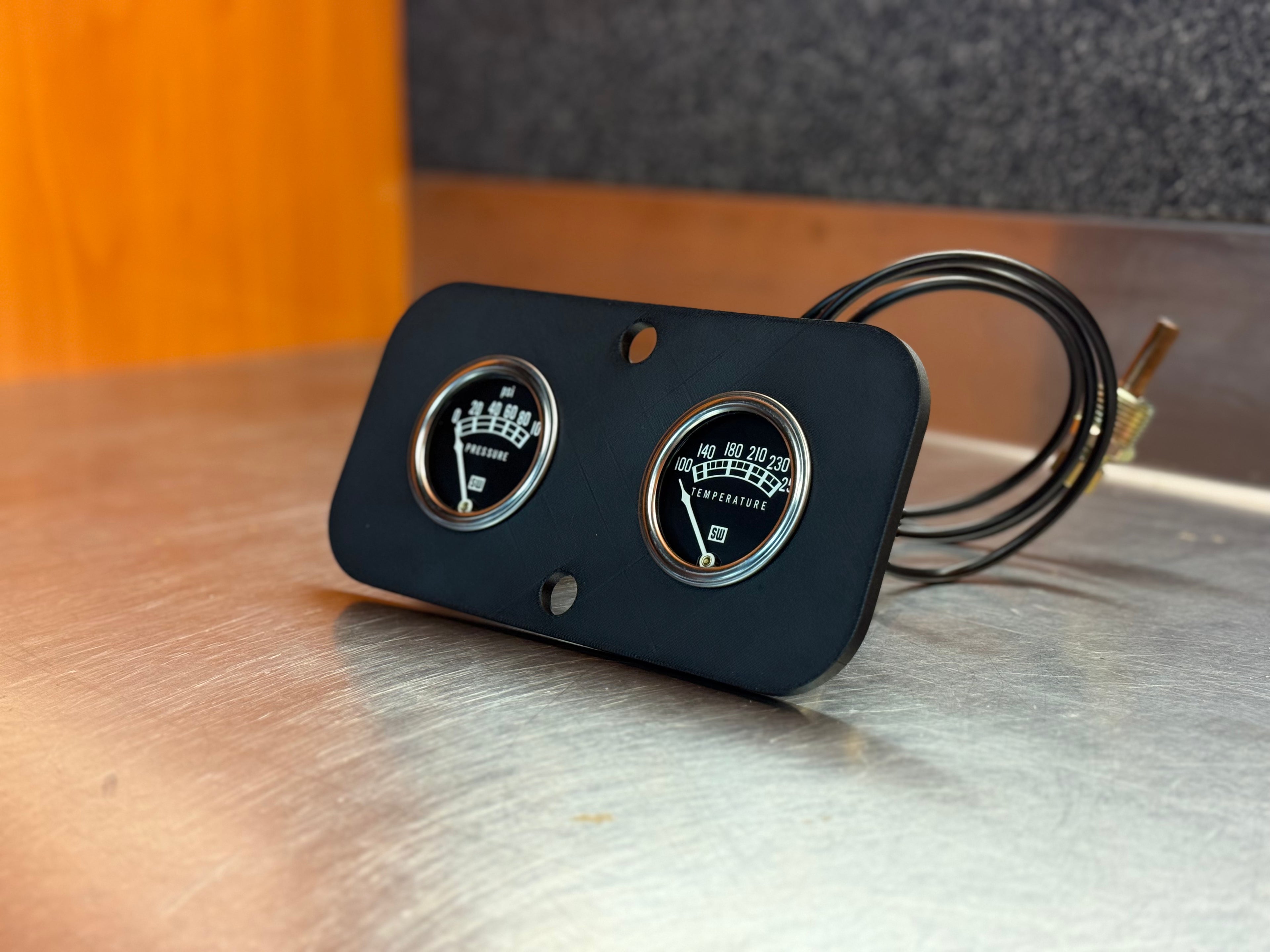 Carbon Fiber Stewart Warner Gauge Panel